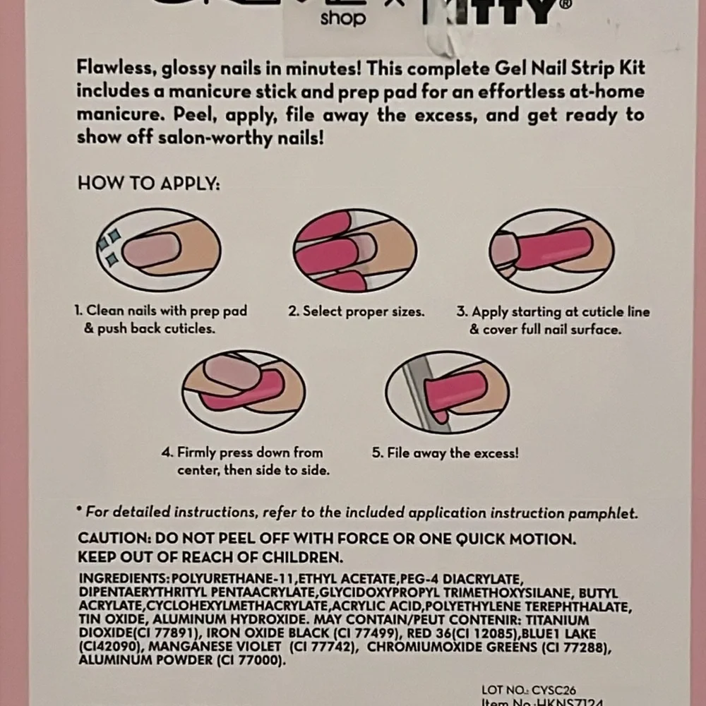 Hello Kitty X The Creme Shop Gel Nail Strip Kit - Picture 7 of 8